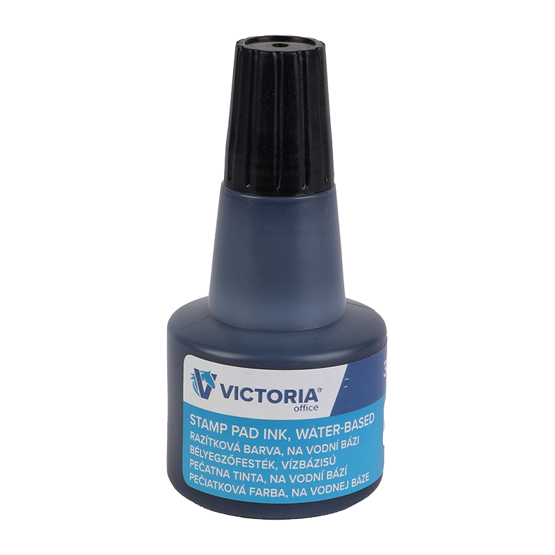 Bélyegzőfesték, 30 ml, VICTORIA OFFICE, fekete