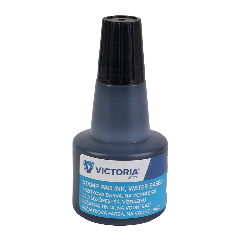 Bélyegzőfesték, 30 ml, VICTORIA OFFICE, fekete
