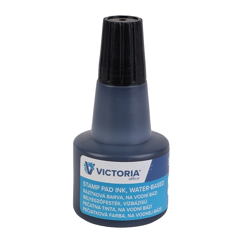 Bélyegzőfesték, 30 ml, VICTORIA OFFICE, fekete