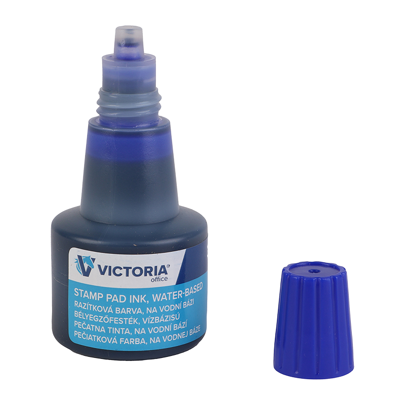 Bélyegzőfesték, 30 ml, VICTORIA OFFICE, kék