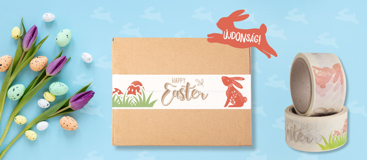 Limitált kiadású húsvéti mintás Victoria papír csomagolószalag