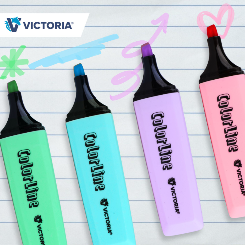Újdonság a Victoria kínálatában – pasztell színű ColorLine szövegkiemelők!
