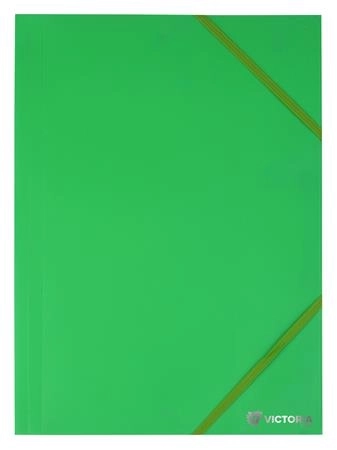Gumis mappa, 15 mm, PP, A4, VICTORIA OFFICE, zöld
