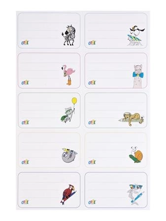 Etikety na zošity, 40 ks, COOL BY VICTORIA