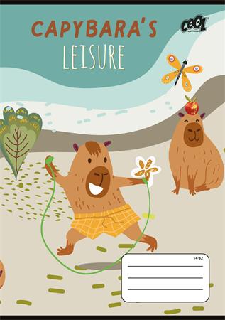 Füzet, tűzött, A5, vonalas, 32 lap, 1. osztály, COOL BY VICTORIA "Capibara", "14-32"