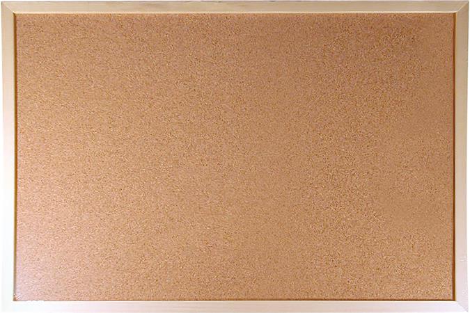 Cork board, two-sided, 40x60 cm, wooden frame, VICTORIA VISUAL